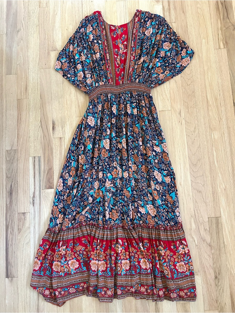 BALTIC BORN leanne midi dress boho paisley floral festival fall size L - Picture 13 of 13